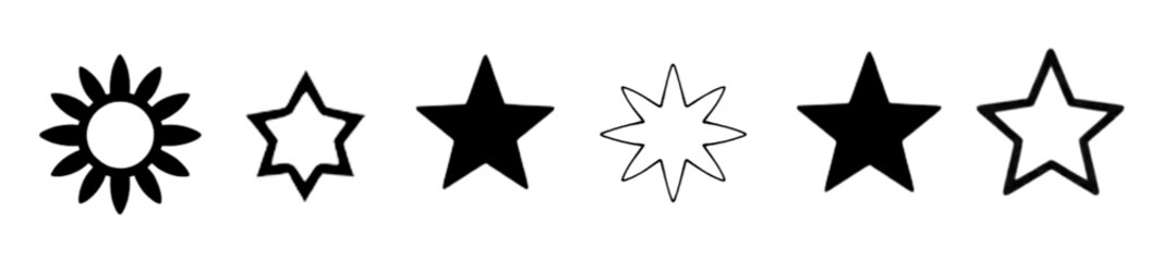 Set of sale sticker, price tag, starburst, quality mark, sunburst badges, retro stars. Flat vector design elements. Starburst speech bubbles or attention grabber set