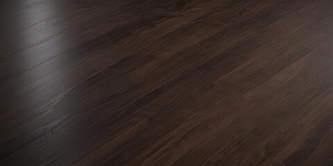 Deep ebony stained wood, polished to a smooth, reflective sheen , dark background, luxury wood