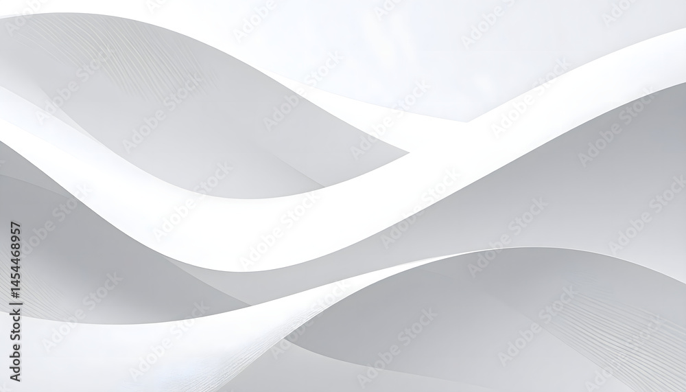 Poster smooth waving structures against white backdrop an artful composition revealing flowing abstract for