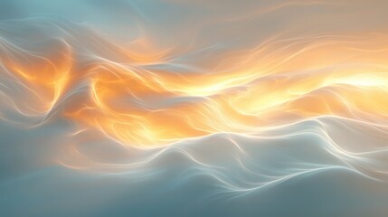 Obraz premium Abstract ethereal landscape of flowing, luminous textures