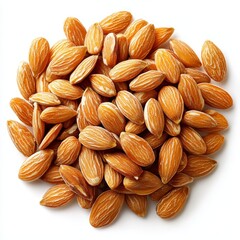 Fototapeta premium Heap of Roasted Almonds, Close-Up Studio Shot
