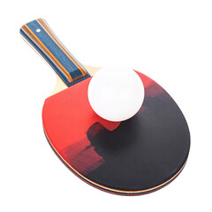 ping pong racket and ball