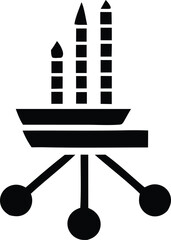 Construction icon set with wheelbarrow and cart vector silhouettes for business design