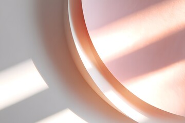 Soft Pink Gradient and Shadows on Minimalist Wall Surface