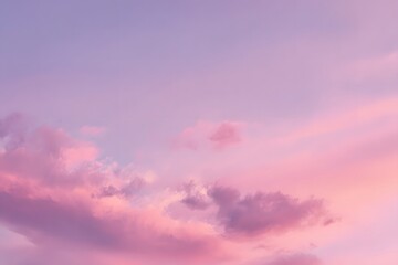 Soft Pastel Sky with Gentle Clouds at Sunrise or Sunset