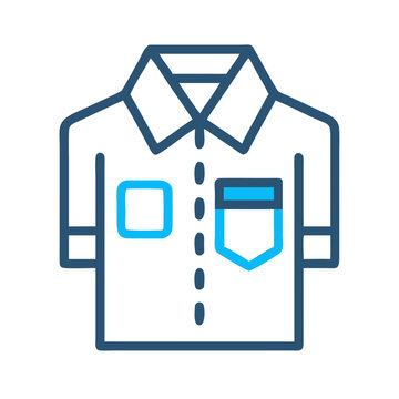 Store Uniform Shirt Icon Representing Retail Staff and Employee Apparel
