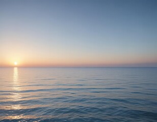 Obraz premium Gentle ombre from pale to deep sky blue, evokes tranquil seaside scene , smooth, water, quiet