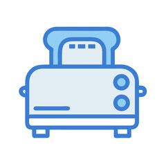 Toaster Icon Representing Breakfast Appliance and Food Preparation