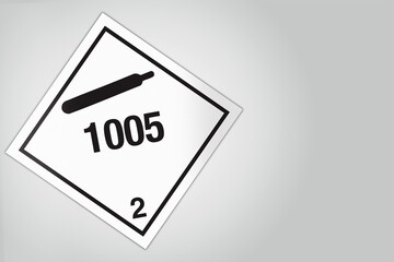 Hazardous Material HAZMAT Diamond Label Marking Placard Shipping Class 2 Gases Div 2.2 Non Flammable Non Toxic Gas 1005