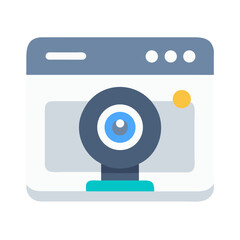 Web Camera Icon Representing Digital Video Capture Device