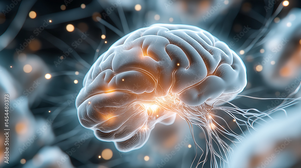 Poster a conceptual visualization of artificial general intelligence (agi) interconnecting lines ,surrounde