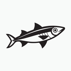 Fototapeta premium anchovy vector icon with a white background