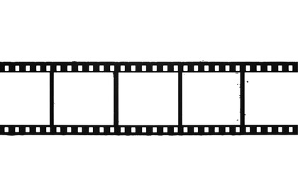 Film strip isolated on transparent background 