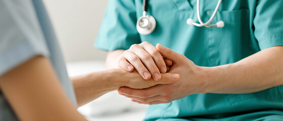 Compassionate Healthcare Doctor Holding Patient's Hand