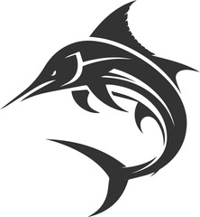 Fototapeta premium Marlin fish silhouette vector