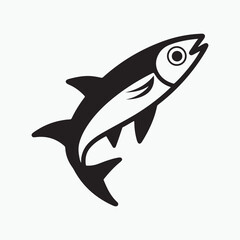 Fototapeta premium anchovy vector icon with a white background