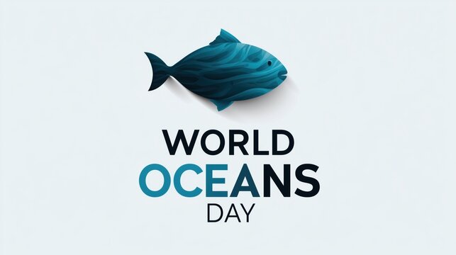 World oceans day celebration global awareness graphic design nature