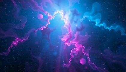 Glossy Liquid Nebula Flow
An abstract background of a glossy liquid nebula swirling in space, with viscous gas patterns in blue and pink and fluid dynamics details, perfect for sci-fi and artistic use