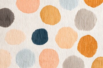 Fototapeta premium Abstract Colorful Dots on Textured Canvas Background for Art Design