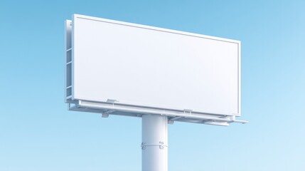 Obraz premium blank billboard front view isolated on white background