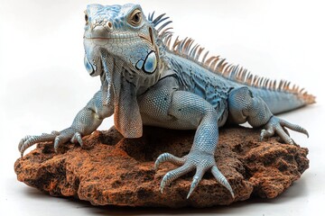 Obraz premium Blue Iguana on a Rock