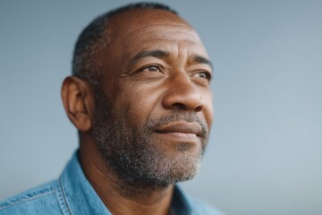 Obraz premium capture heartfelt portrait for father day featuring individual of any race age or gender against blurred background