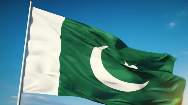 Waving Pakistani Flag Motion