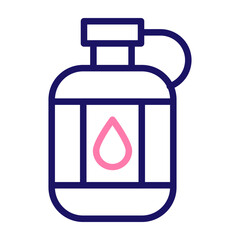 Water Bottle Vector Line Two Colors Icon Design