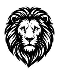 Obraz premium A lion with a fierce look on its face. The lion is the main focus of the image