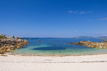 Praia de Con Negro and Praia da Poza beach, Province of Pontevedra, Galicia, Spain