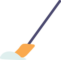Snow shovel rescue equipment vector illustration