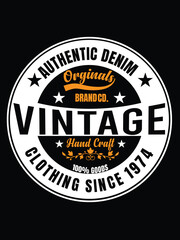 Fototapeta premium Vintage Camping T-shirt Design | Outdoor Adventure Badge