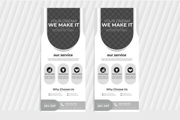 Corporate roll up banner design template
