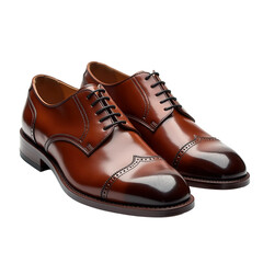 Pair of Dress Shoes on Transparent Background
