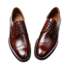 Pair of Dress Shoes on Transparent Background