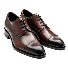 Pair of Dress Shoes on Transparent Background