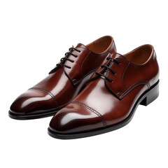 Pair of Dress Shoes on Transparent Background
