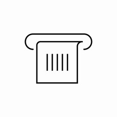 Receipt paper shopping bill icon vector sign