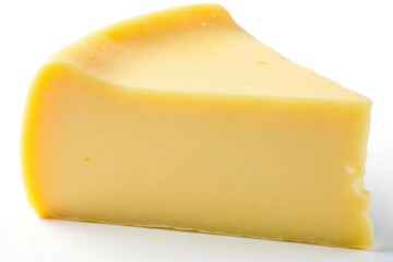 Close-up of soft cheese, delicate rind, isolated on white, still life, goat cheese, dairy farm