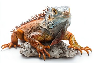 Obraz premium Vibrant iguana on a rock