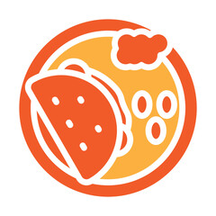Mexican Food Vector Glyph Two Colors Icon Design