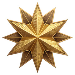 Polygonal starburst with layered metallic gold radiance