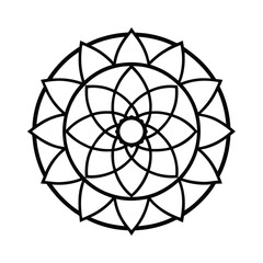 Dreamcatcher Mandala Line Art Vector