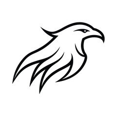 Obraz premium Eagle Tribal Line Sketch Vector