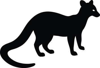 Fototapeta premium African Civet Silhouette Vector | Elegant Insect Clipart Design PNG