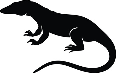 Naklejka premium Lizard Silhouette Vector | Elegant Insect Clipart Design PNG