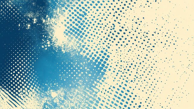 Abstract graphic design with halftone dots and texture