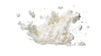 
Cottage Cheese Falling on transparent background