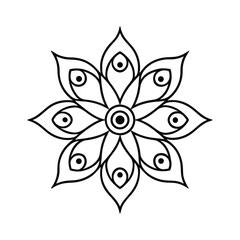 Peacock Feather Mandala Design Vector