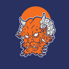 Hand Drawn Foo Dog Illustration Stock Vector	
